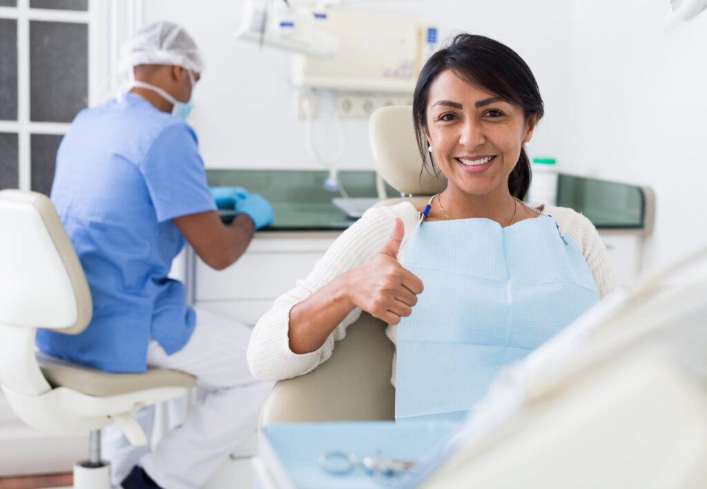 woman at the dentist